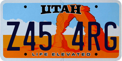 UT license plate Z454RG