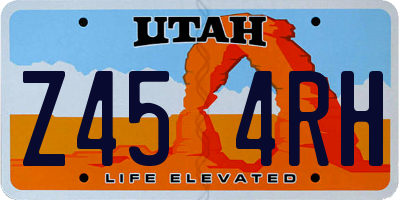 UT license plate Z454RH