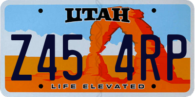 UT license plate Z454RP