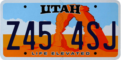 UT license plate Z454SJ