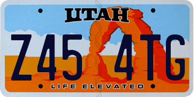 UT license plate Z454TG