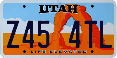 UT license plate Z454TL