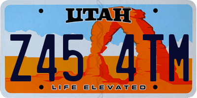 UT license plate Z454TM