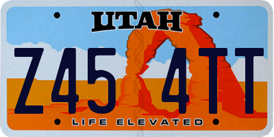 UT license plate Z454TT