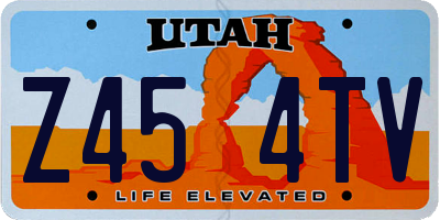 UT license plate Z454TV