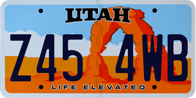 UT license plate Z454WB