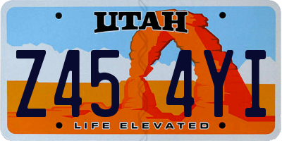 UT license plate Z454YI