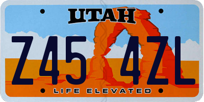 UT license plate Z454ZL