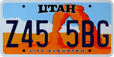 UT license plate Z455BG