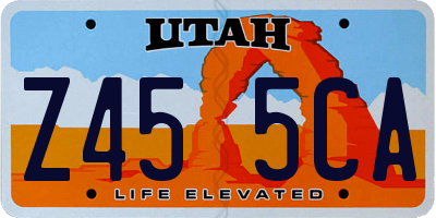 UT license plate Z455CA