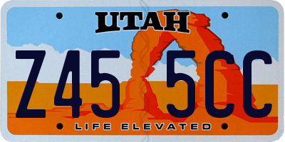 UT license plate Z455CC
