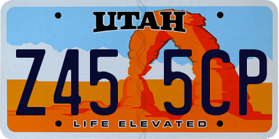 UT license plate Z455CP