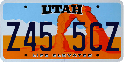 UT license plate Z455CZ