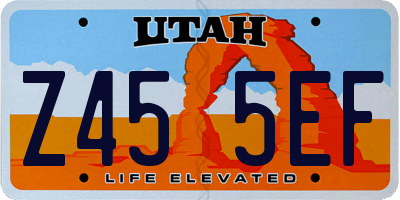 UT license plate Z455EF