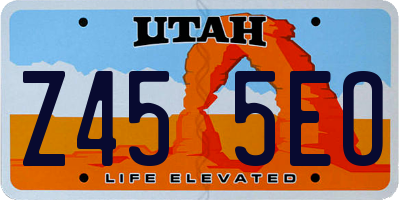 UT license plate Z455EO