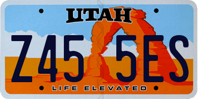 UT license plate Z455ES