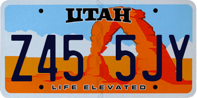 UT license plate Z455JY