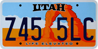 UT license plate Z455LC