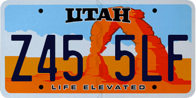 UT license plate Z455LF
