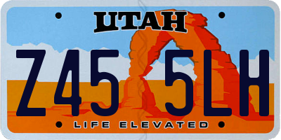 UT license plate Z455LH