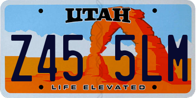 UT license plate Z455LM