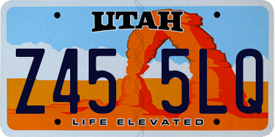 UT license plate Z455LQ