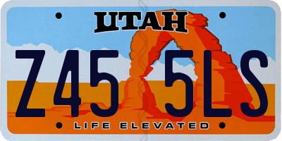 UT license plate Z455LS