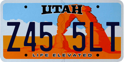 UT license plate Z455LT