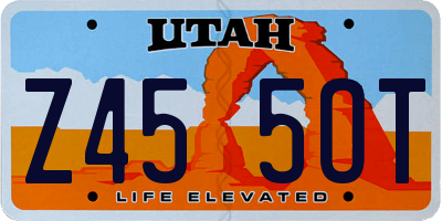 UT license plate Z455OT