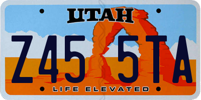 UT license plate Z455TA