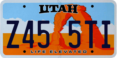 UT license plate Z455TI