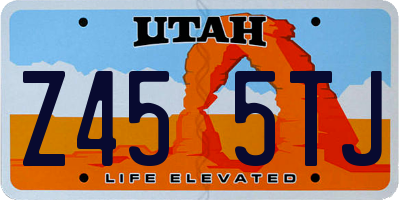 UT license plate Z455TJ