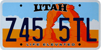 UT license plate Z455TL