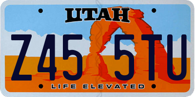 UT license plate Z455TU