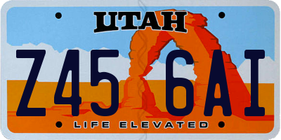 UT license plate Z456AI
