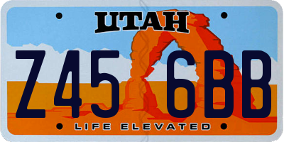 UT license plate Z456BB