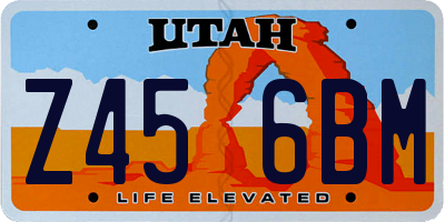 UT license plate Z456BM