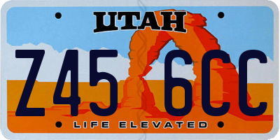 UT license plate Z456CC