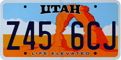 UT license plate Z456CJ