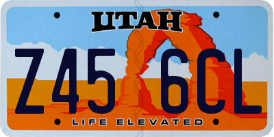 UT license plate Z456CL