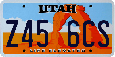 UT license plate Z456CS