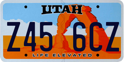 UT license plate Z456CZ