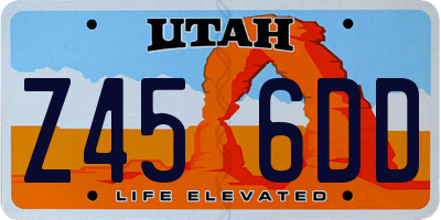 UT license plate Z456DD