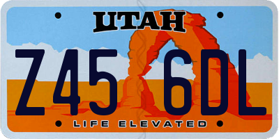 UT license plate Z456DL