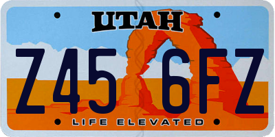 UT license plate Z456FZ