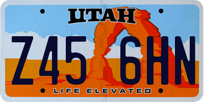 UT license plate Z456HN