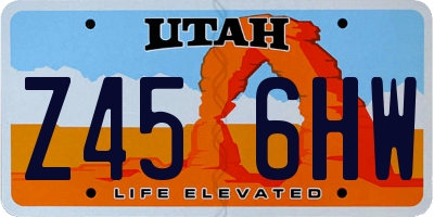 UT license plate Z456HW