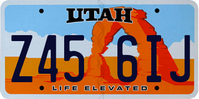 UT license plate Z456IJ