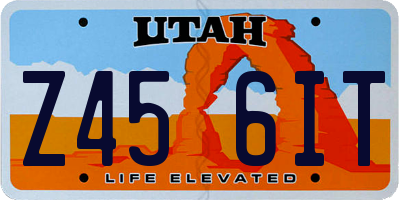 UT license plate Z456IT