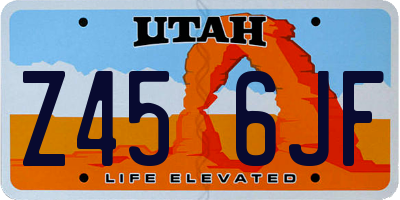 UT license plate Z456JF